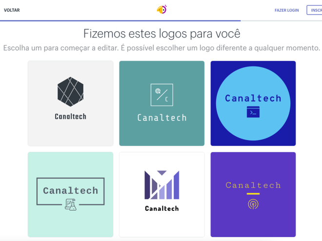 O Free Logo Maker tem menos etapas para a criação de um logo para sua empresa (Captura de tela: Caio Carvalho/Canaltech)