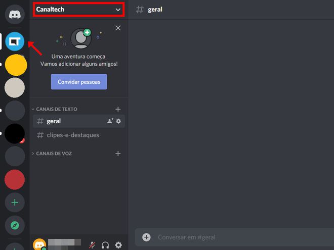 Como excluir um servidor no Discord