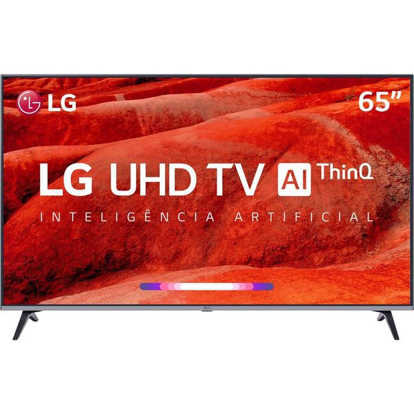 Smart TV Led 65" LG 65UM7520PSB Ultra HD 4K Thinq Ai Conversor Digital Integrado 4 HDMI 2 USB Wi-Fi