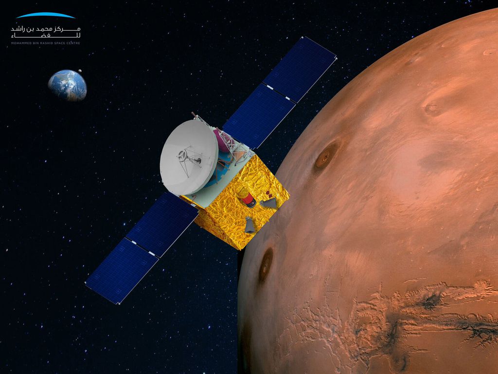 Conceito da missão Hope Mars (Imagem: Reprodução/MBRSC - UAE)