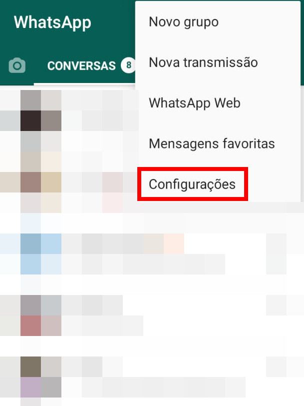 Com o menu aberto, clique em "Configurações" (Captura: Canaltech/Felipe Freitas)
