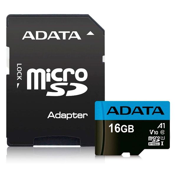 Cartão de Memória Adata 16GB Classe 10 com Adaptador - AUSDH16GUICL10A1-RA1