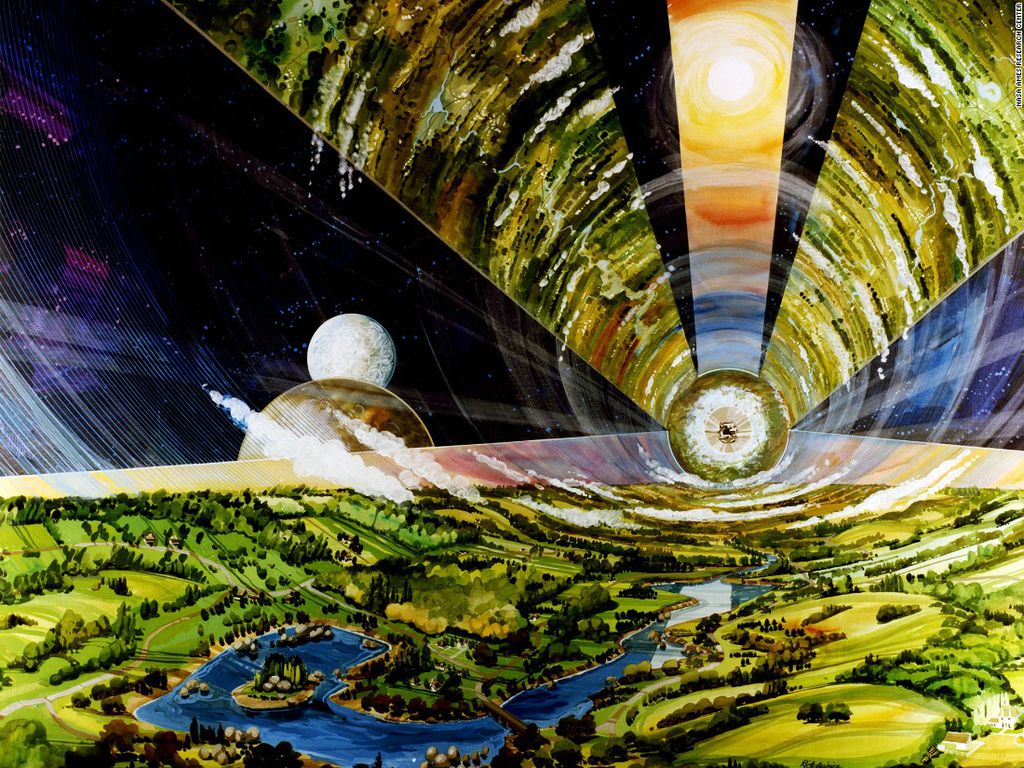 colônias espaciais NASA 1975 - Cylindrical