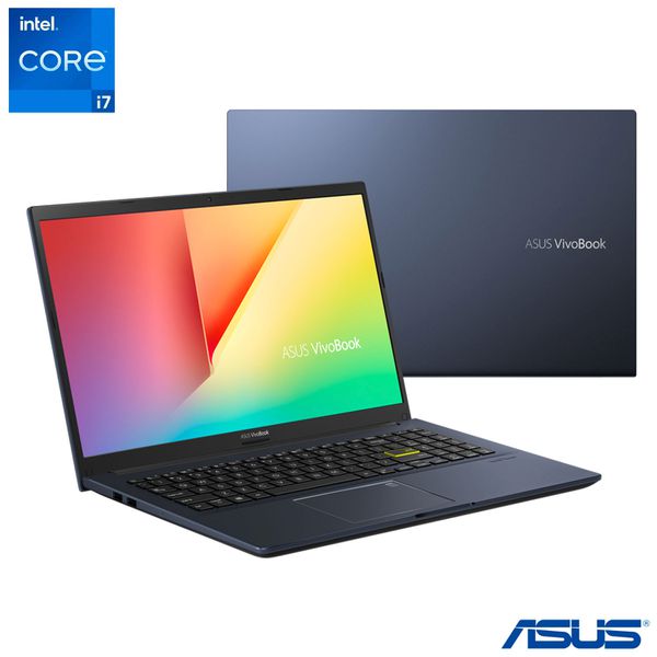 Notebook Asus VivoBook 15,Intel® Core™i7-1165G7-11ªgeração,8GB, 1TB+256GB SSD,Tela FHD 15,6", NVIDIA MX330,X513EP-EJ230