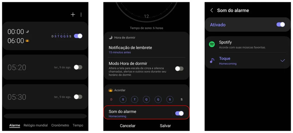 Personalize o toque dos seus alarmes com músicas (Captura de tela: Canaltech/Felipe Freitas)