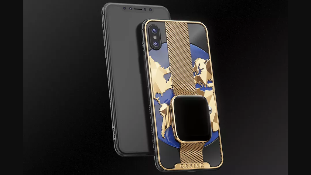 Caviar lança iPhone Xs Max com Apple Watch banhado a ouro por US