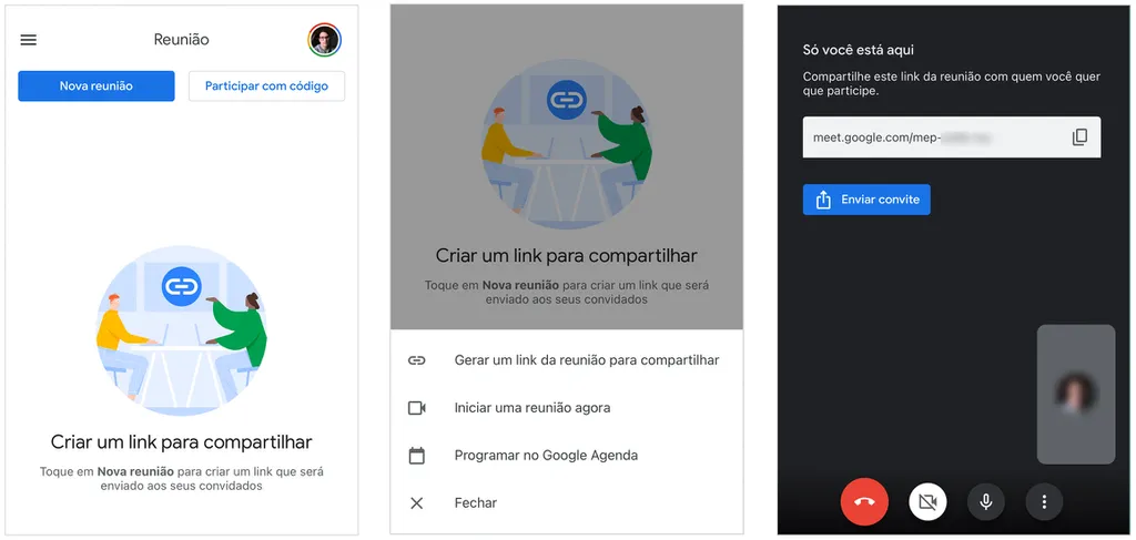 Confira como usar Google Meet no celular (Captura de tela: André Magalhães)
