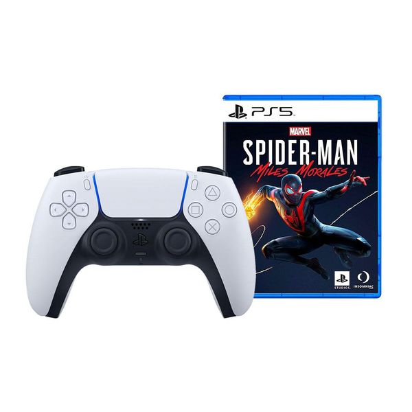 Controle Sem fio PS5 DualSense + Jogo Marvel´s Spider-Man: Miles Morales PS5 [APP + CUPOM]