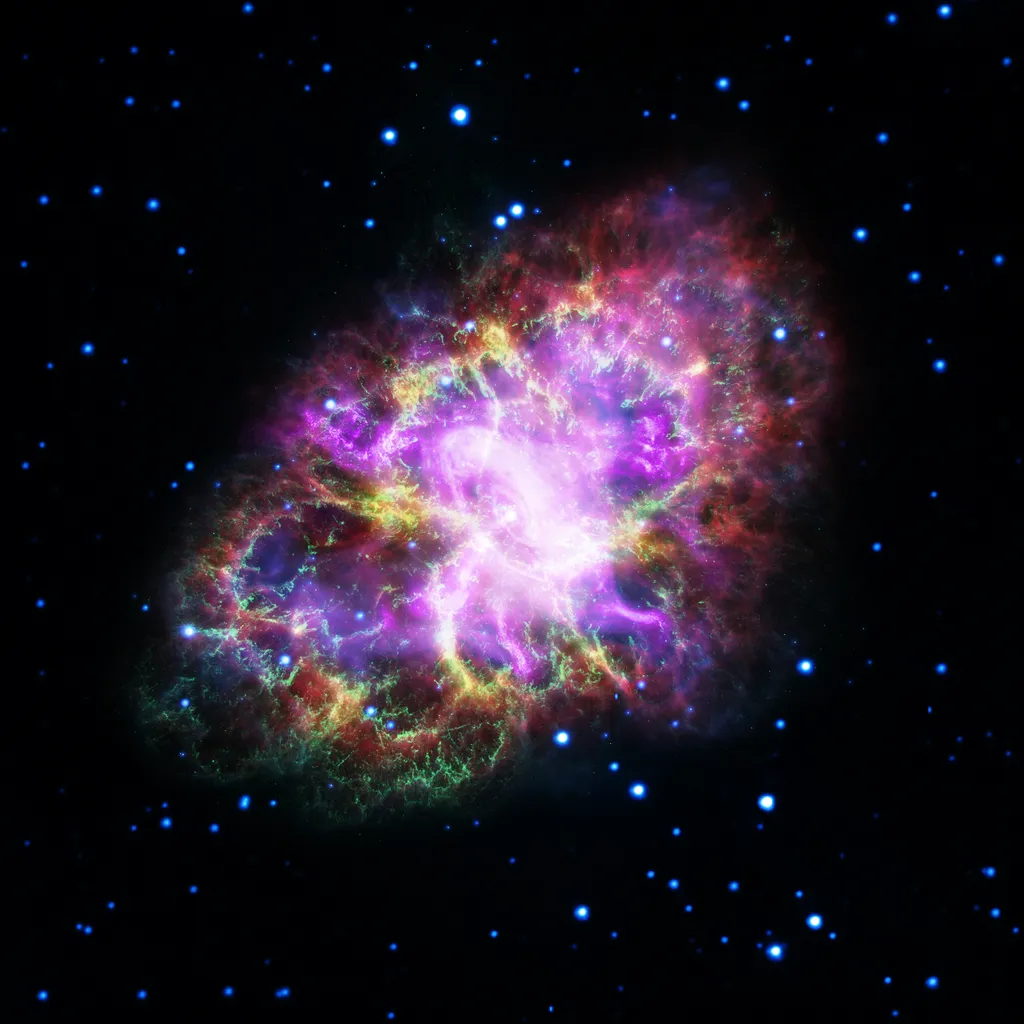 A Nebulosa do Caranguejo é considerada um remanescente de supernova (Imagem: Reprodução/NASA, ESA, G. Dubner (IAFE, CONICET-University of Buenos Aires) et al.;