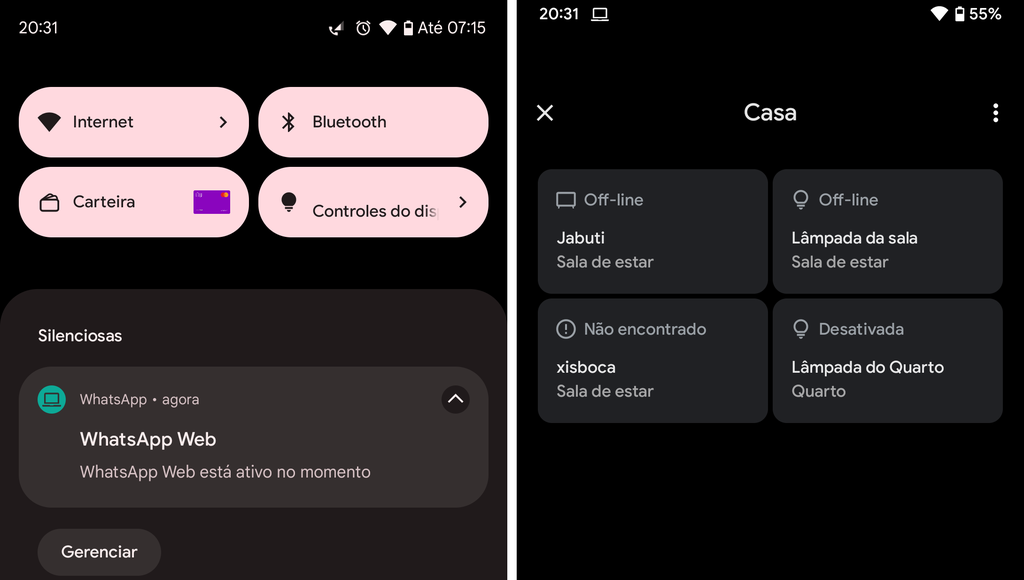 Android 12 é má notícia para quem se acostumou a controlar objetos conectados no celular. (Imagem: Renato Santino/Canaltech)