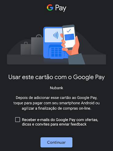 Prossiga o registro no Google Pay (Imagem: André Magalhães/Captura de tela)
