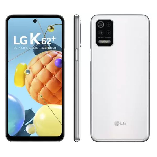 Smartphone LG K62+ 128GB Branco 4G Octa-Core - 4GB RAM Tela 6,59” Câm. Quádrupla + Selfie 28MP - Magazine Canaltechbr