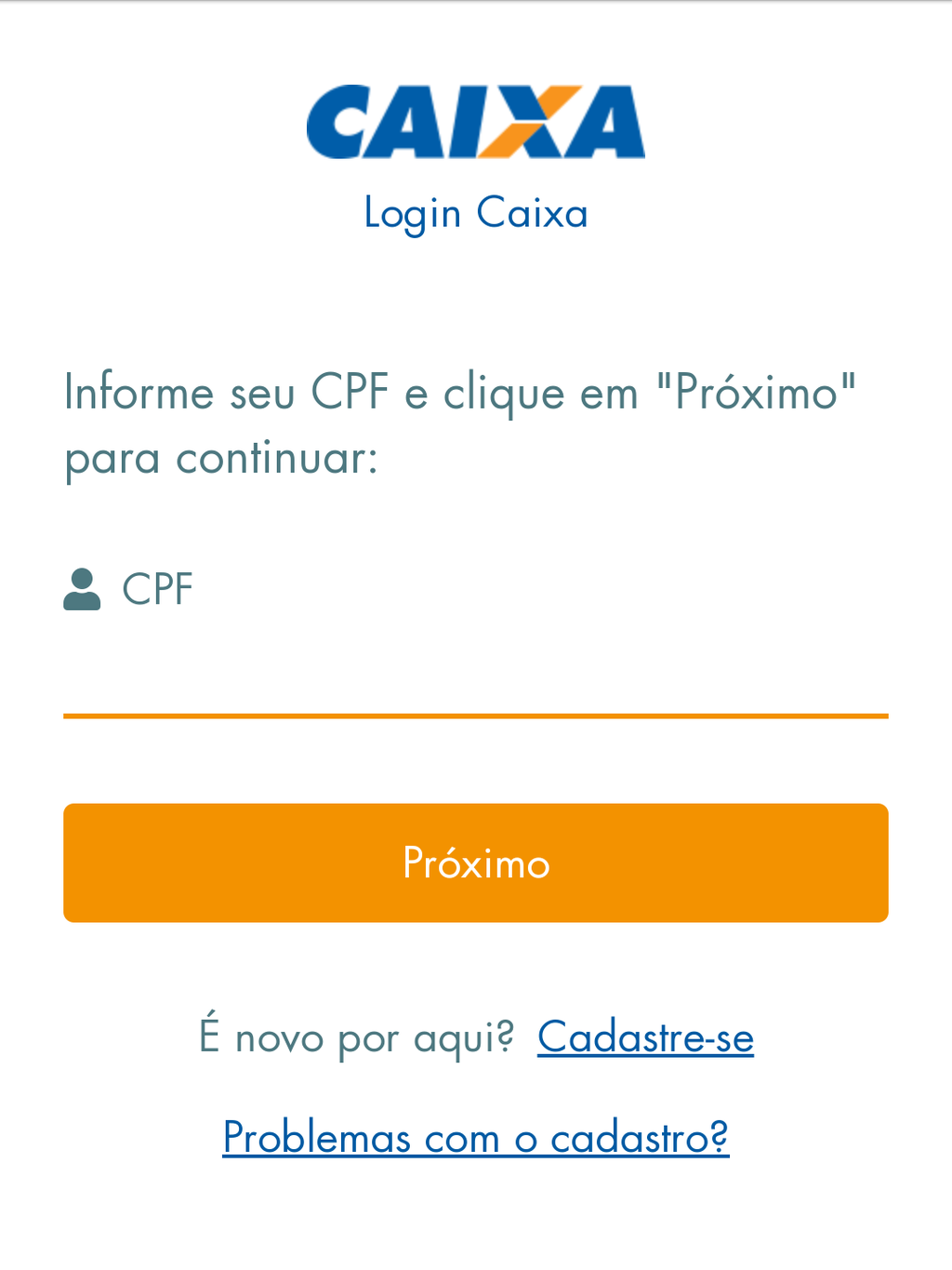 Use seu login na Caixa (Foto: Reprodução/André Magalhães)