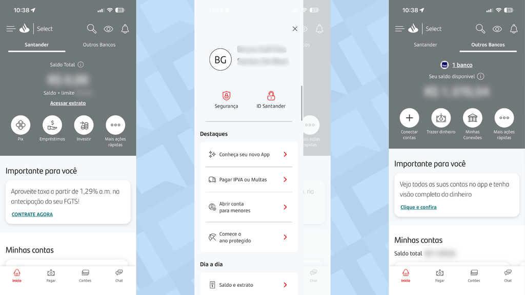 Santander atualiza app com novo visual e reforço na gestão de cartões (Imagem: Captura de tela/Bruno De Blasi/Canaltech)
