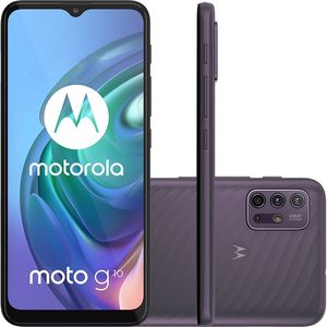 Smartphone Motorola Moto G10 64gb 4g Wi-Fi Tela 6.5'' Dual Chip 4gb Ram Câmera Quádrupla + Selfie 8mp - Cinza Aurora [CUPOM]