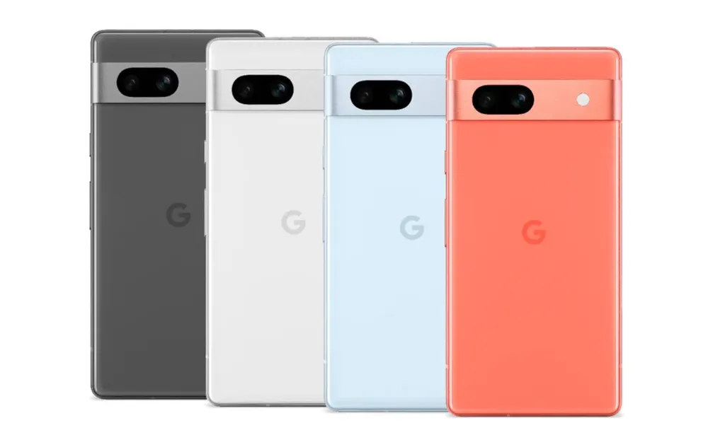 Google Pixel 7a estreia em quatro opções de cores e visual herdado da dupla premium (Imagem: Reprodução/Google)