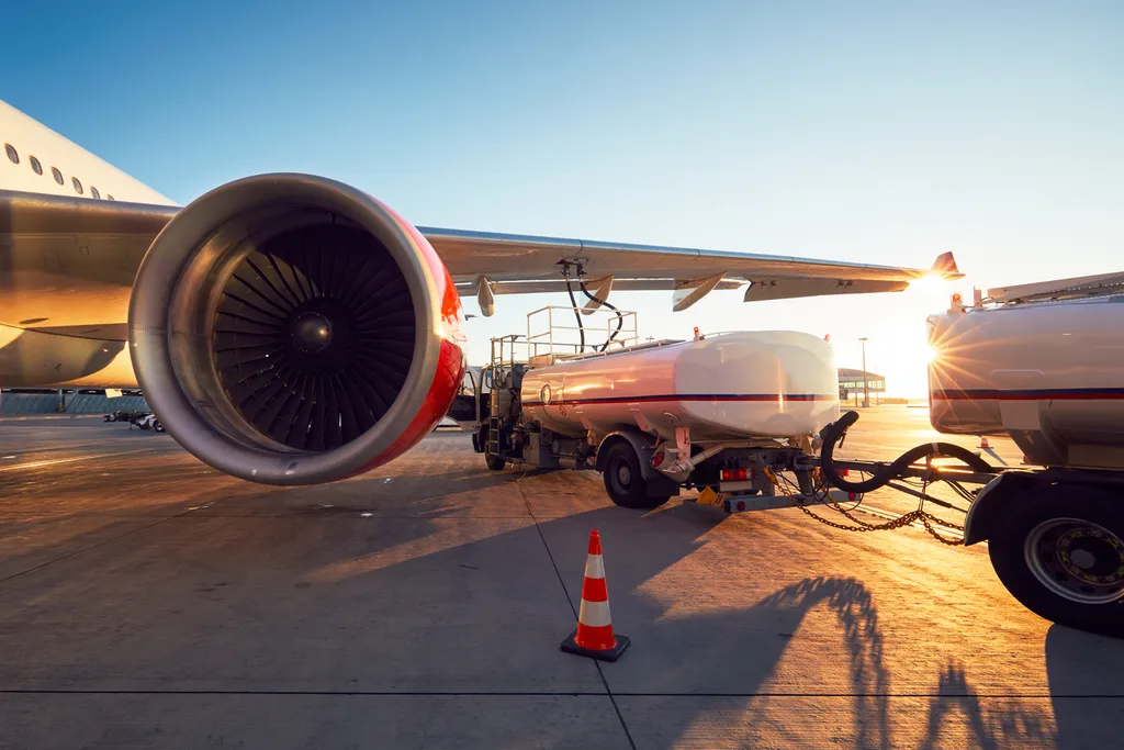 Abastecimento dos aviões comerciais é feito essencialmente de querosene (Imagem: Divulgação/Chalabala/Envato)