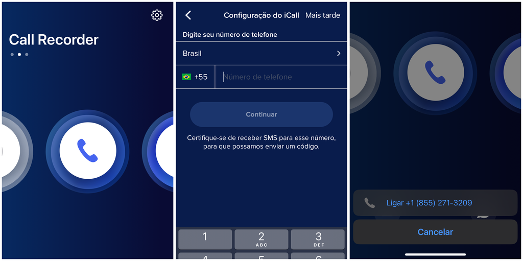 Configure o iCall Recorder no iOS (Imagem: Captura de tela/Thiago Furquim/Canaltech)
