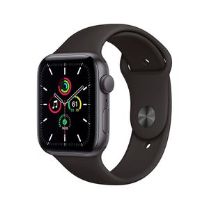 Apple Watch SE 44MM GPS, Case de Alumínio Cinza, Sport Band Preta - MKQ63LL/A