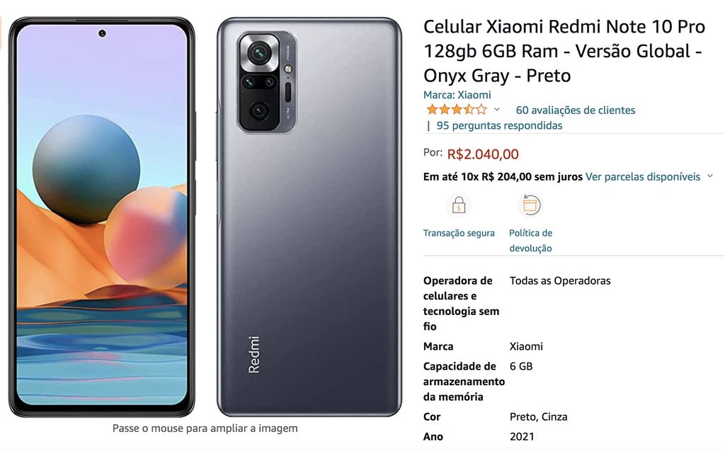 Celular Xiaomi com Frete Grátis*