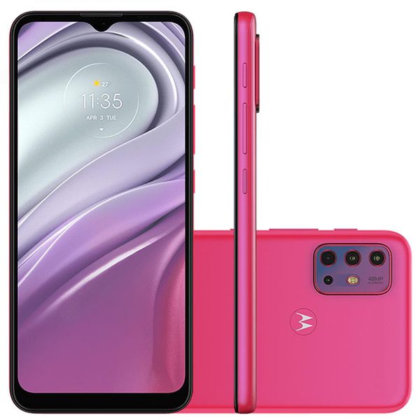 Smartphone Motorola Moto G20 64GB 4G Tela 6.5" Câmera Quádupla 48MP 8MP 2MP 2MP Frontal 13MP Pink