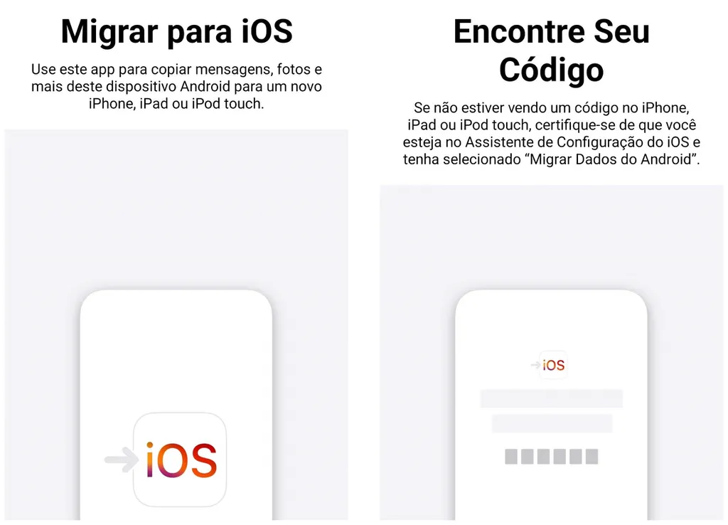 Use o app Migrar para iOS para transferir suas conversas do WhatsApp do Android ao iPhone (Captura de tela: Thiago Furquim/Canaltech)