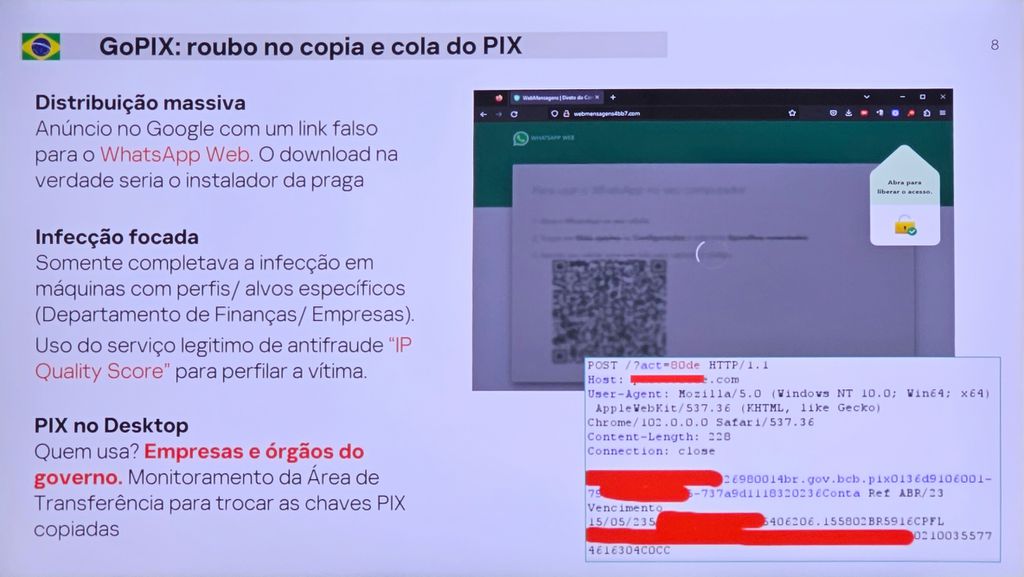 Descoberto recentemente, o GoPIX infecta máquinas de departamentos financeiros de governos e empresas para aplicar golpes via Pix, e deve crescer em 2024 (Imagem: Renan da Silva Dores/Canaltech)
