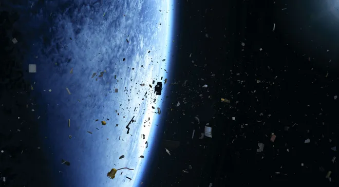 O lixo espacial pode se tornar um problema maior à medida que a alta atmosfera encolhe (Imagem: ESA)
