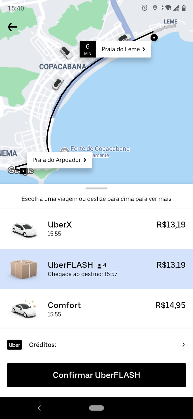 No UberFlash você pode solicitar viagens e enviar itens pessoais sem sair de casa (Imagem: Redação Canaltech)
