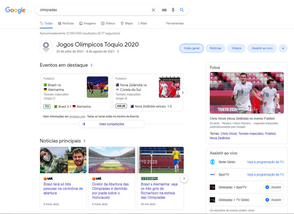 Aberto até de Madrugada: Google Doodle celebra Jogos Olímpicos de