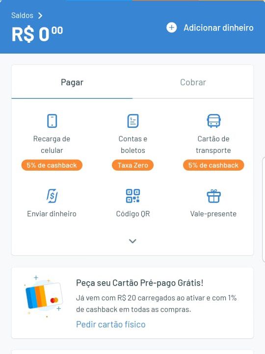 RecargaPay é um app mais focado em recargas (Captura de tela: Diego Sousa/Canaltech)