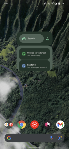 Google Drive Widget Android 12 3