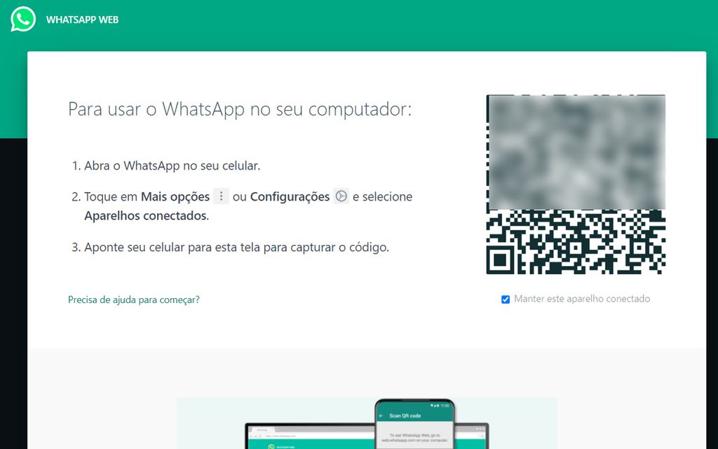 Aprenda como usar o WhatsApp Web (Imagem: Captura de tela/André Magalhães/Canaltech)