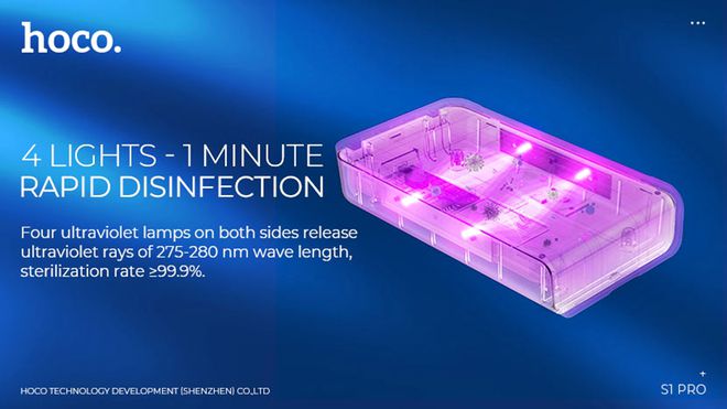 Caixa com luz UV varre o coronavírus da superfície de smartphones em 1 minuto