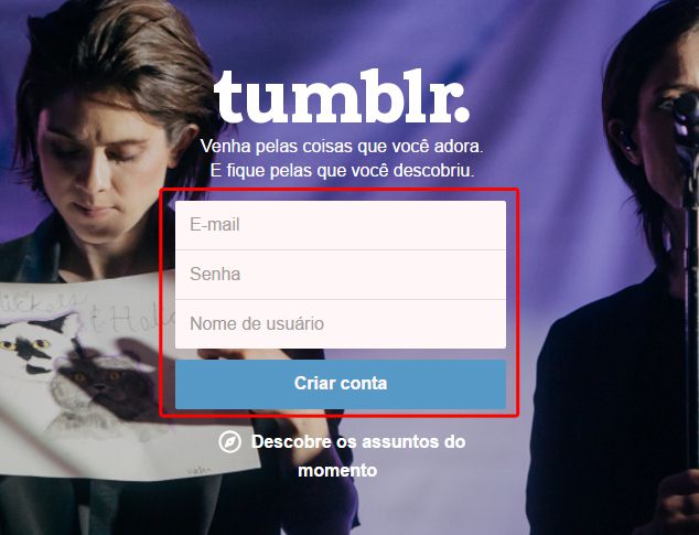 Como Criar Uma Conta No Tumblr E Publicar Fotos Com Hyperlinks Nas Legendas Canaltech