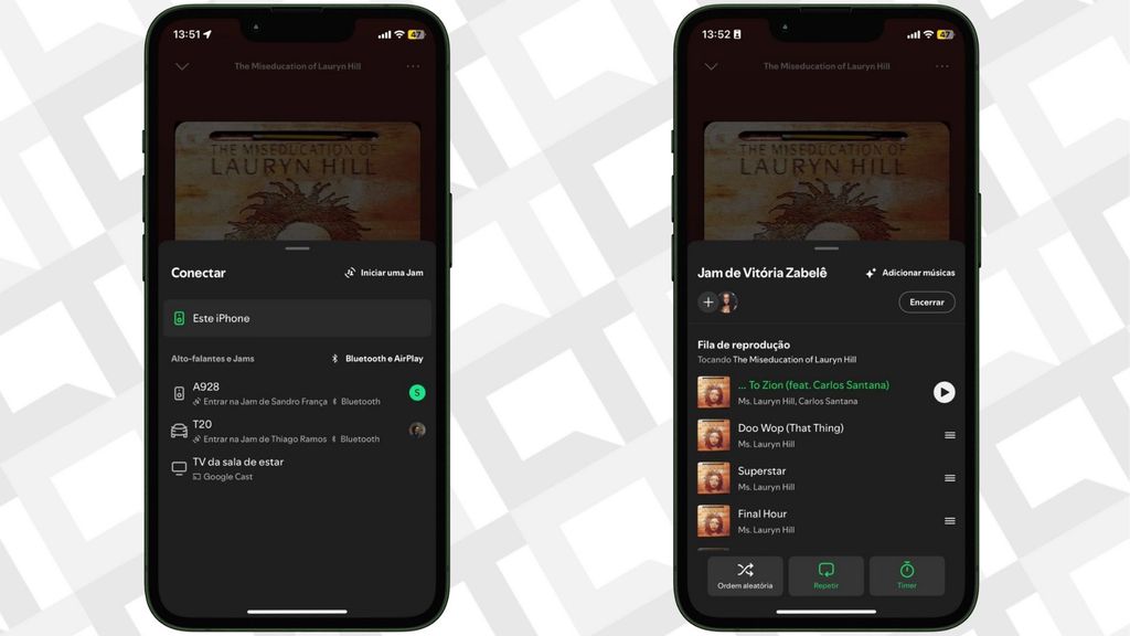 Função Jam no Spotify como usar passo a passo captura de tela