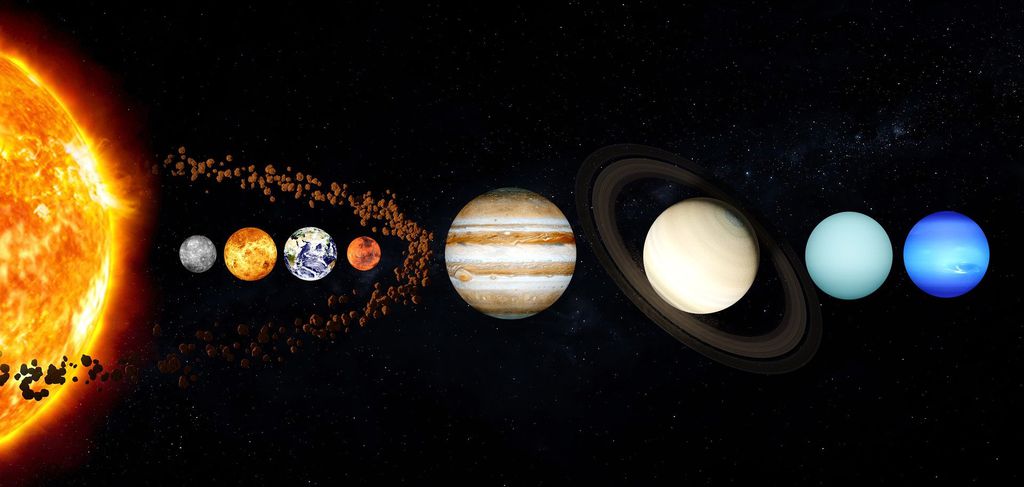O Cinturão de Asteroides do Sistema Solar fica entre Marte e Júpiter (Imagem: Reprodução/Daniel Roberts/Pixabay)