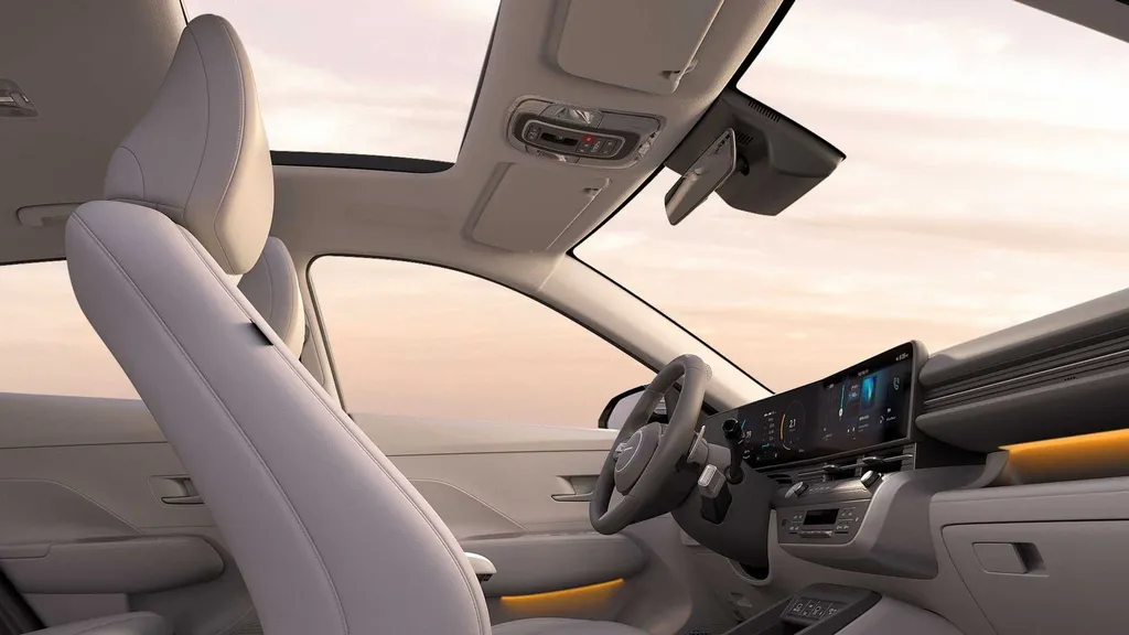 Interior do Hyundai Kona é tão imponente quanto o exterior do SUV (Imagem: Divulgação/Hyundai)