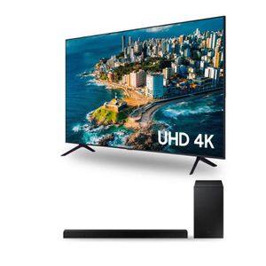 Combo Samsung Smart TV 75 polegadas UHD 4K 75CU7700 2023 + Soundbar HW-A555/ZD [CUPOM]