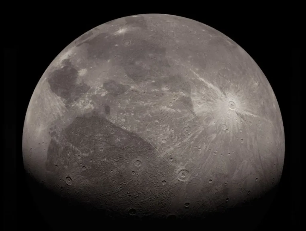 A lua Ganimedes (Imagem: Reprodução/Caltech/SwRI/MSSS/Kalleheikki Kannisto)