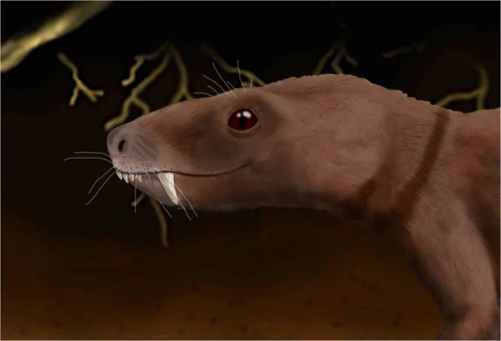 Ancestrais dos mamíferos, como os cinodontes, foram desenvolvendo características como sangue quente, lactação e placenta (Imagem: Smokeybjb/CC-BY-3.0)