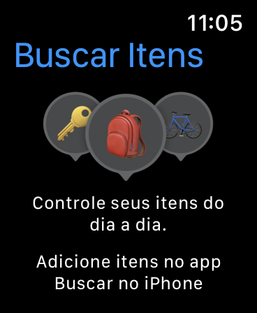 Novo app do watchOS para localizar seus itens com AirTags. Captura de tela: Lucas Wetten (Canaltech)