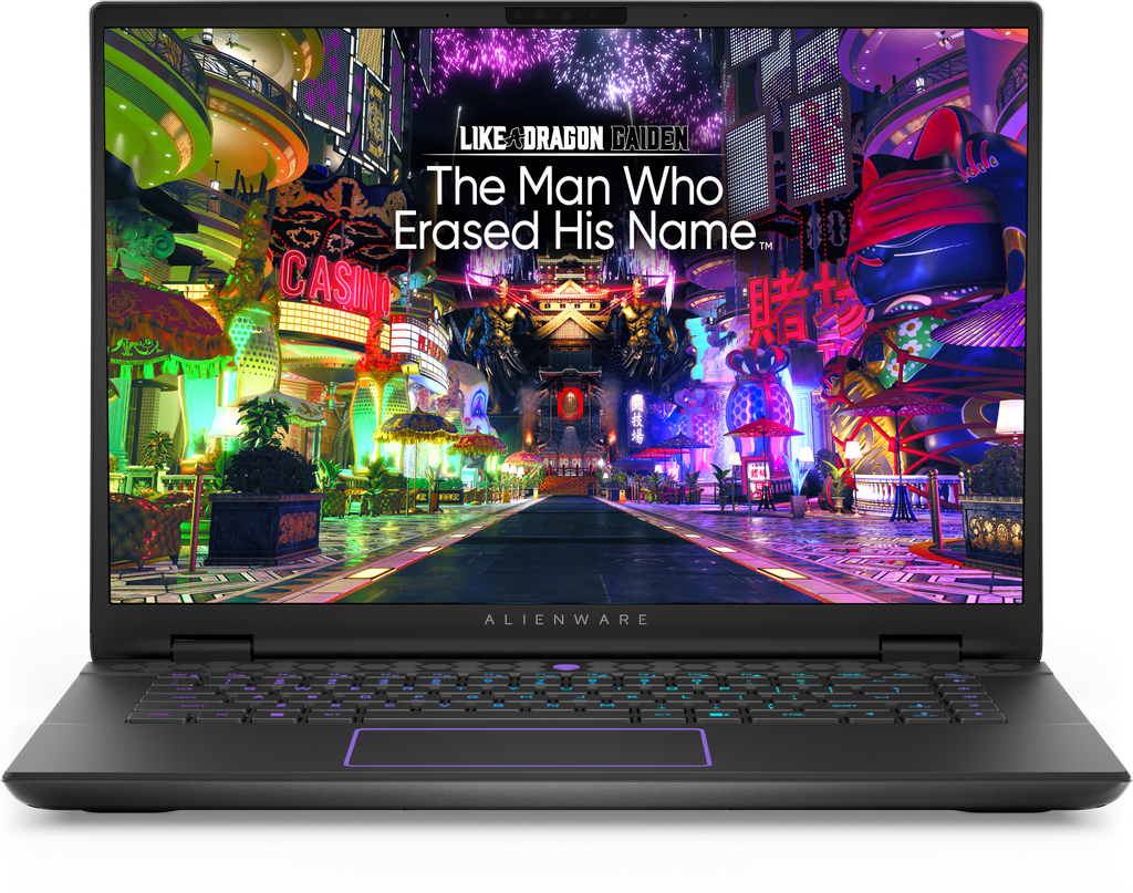 Alienware m16 R2 agora tem um contorno RGB no touchpad (Imagem: Divulgação/Dell)