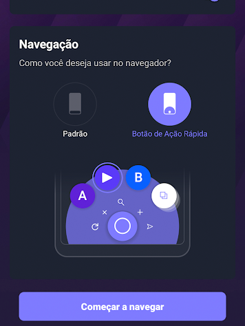 App permite também usar a navegação padrão (Imagem: André Magalhães/Captura de tela)