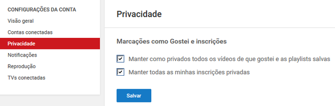 Privacidade YouTube Privacidade YouTube