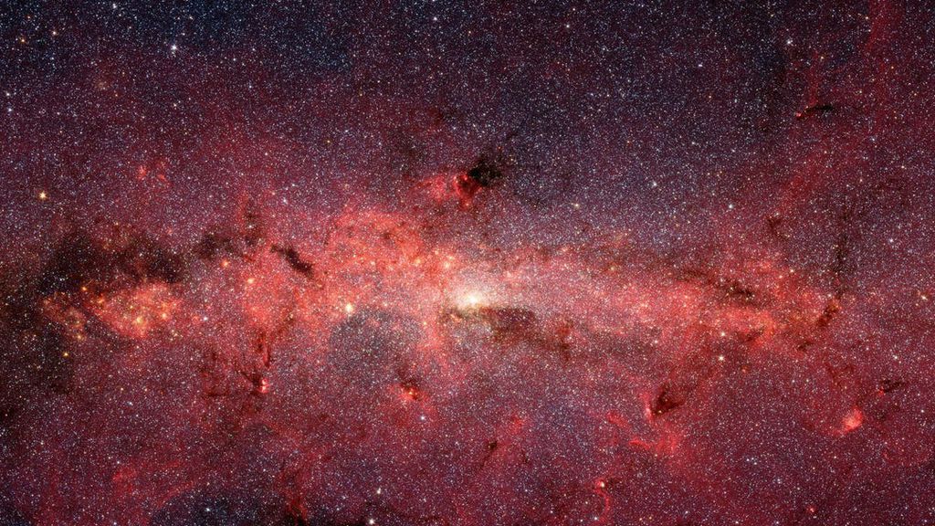 A Via Láctea pelo telescópio Spitzer (Imagem: NASA, JPL-Caltech, Susan Stolovy)