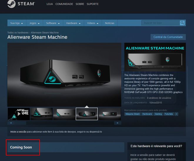 Valve remove seção das Steam Machines do site da plataforma