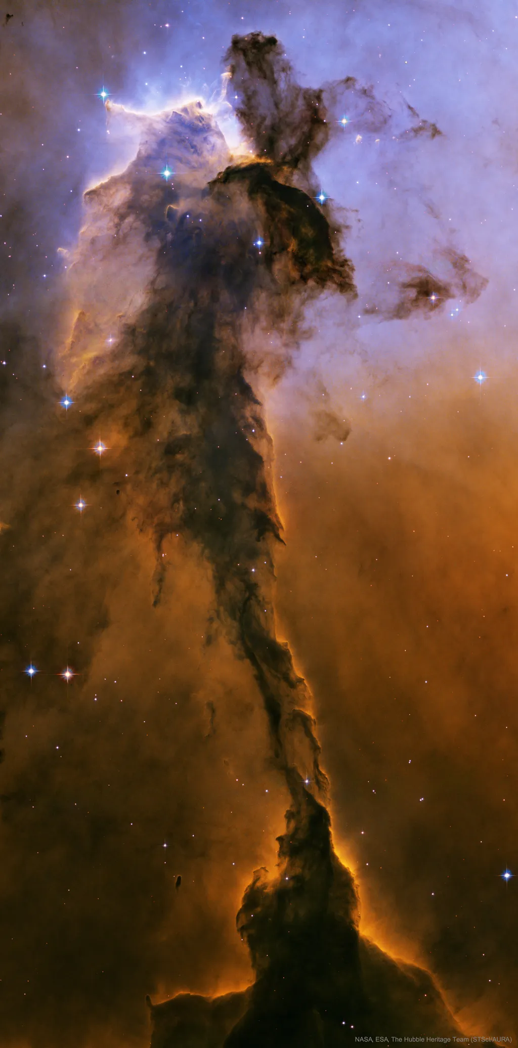 A Nebulosa da Águia mede cerca de 10 anos-luz (Imagem: Reprodução/NASA, ESA, The Hubble Heritage Team (STScI/AURA)