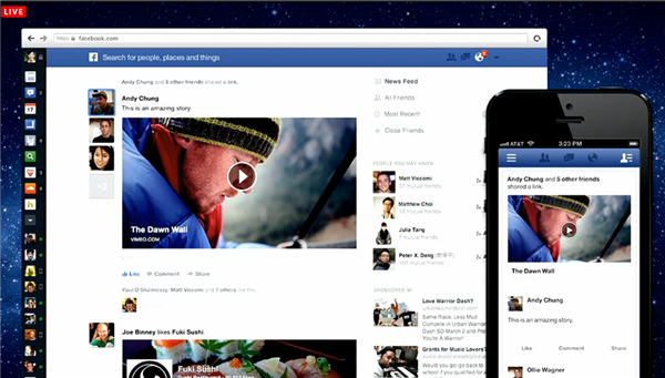 Novo feed de notícias do Facebook Novo feed de notícias do Facebook
