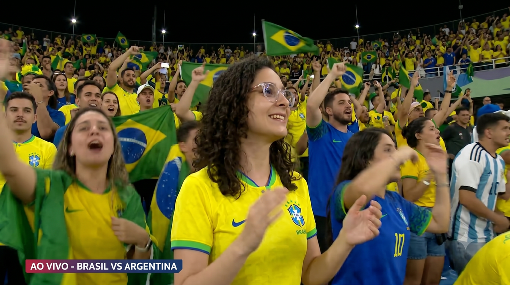 Você no meio da torcida